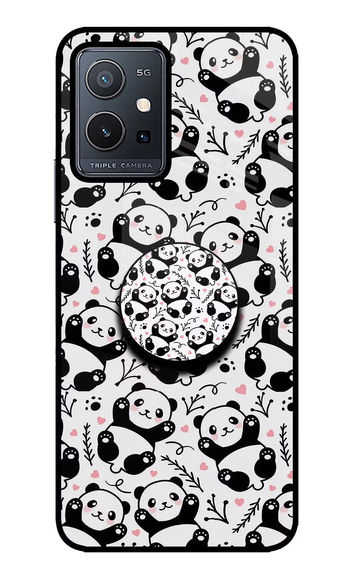 Cute Panda Vivo Y75 5G/Vivo T1 5G Pop Case by Casekaro
