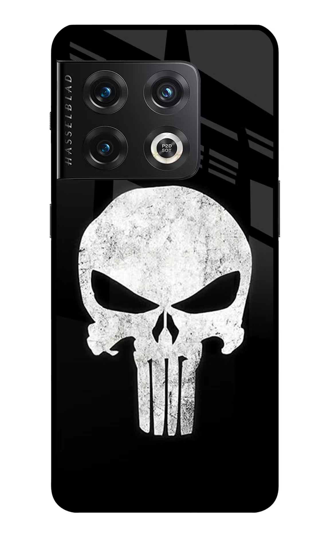 Punisher Skull OnePlus 10 Pro 5G Glass Case Back Cover by Casekaro