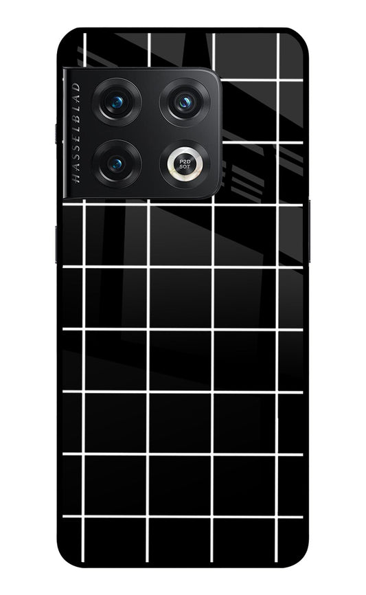 White Grid OnePlus 10 Pro 5G Glass Case