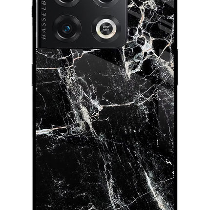 Black Marble Texture OnePlus 10 Pro 5G Glass Case