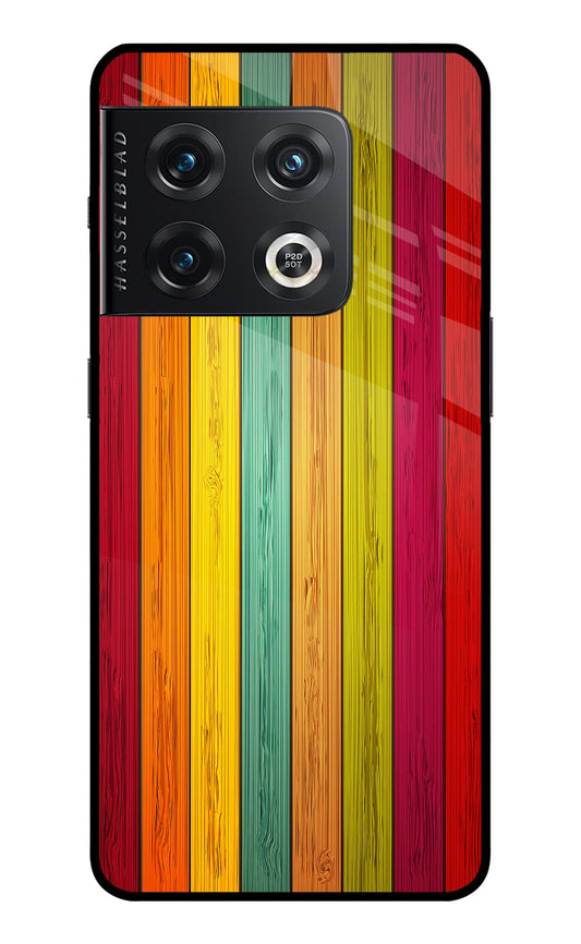 Multicolor Wooden OnePlus 10 Pro 5G Glass Case