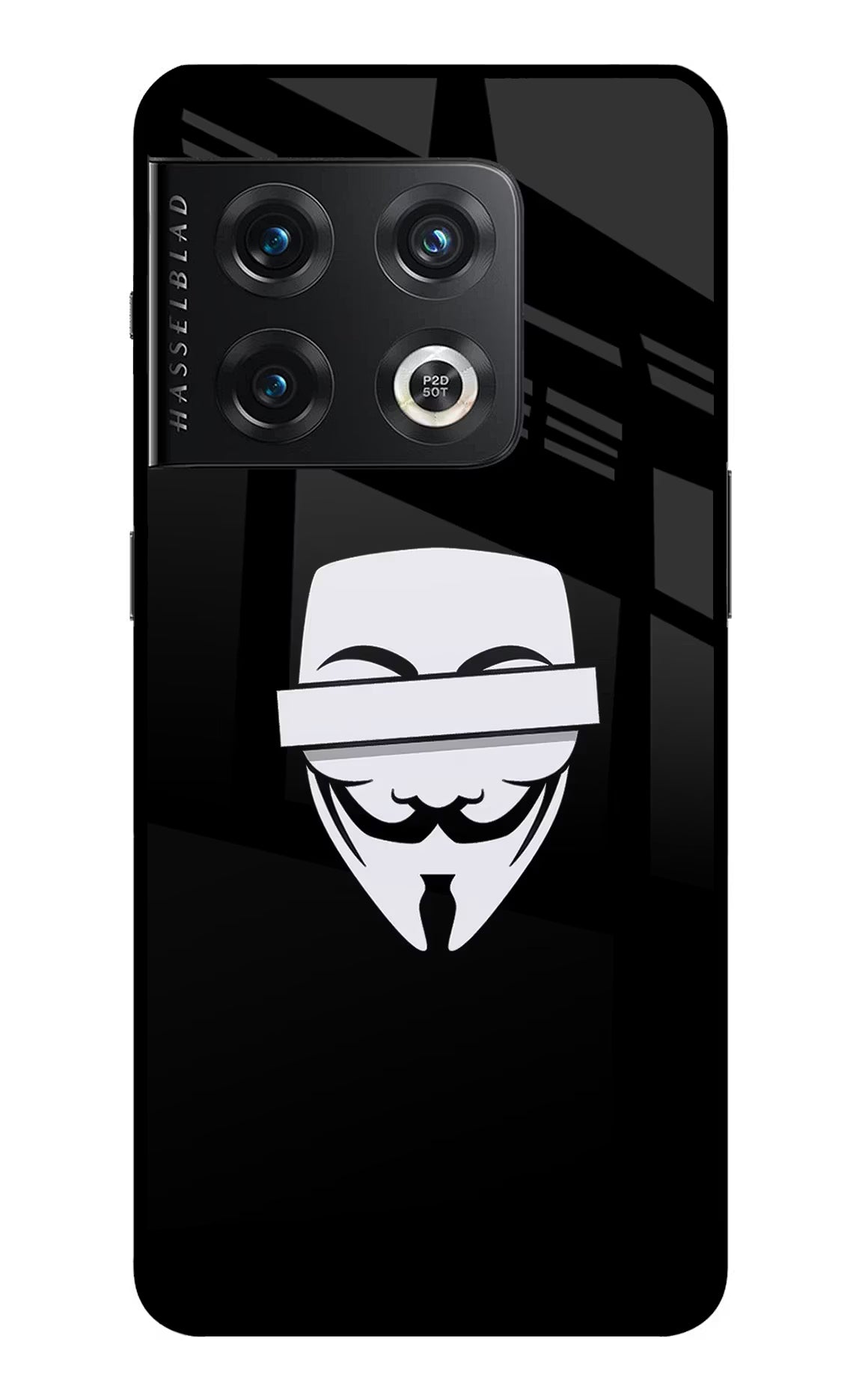 Anonymous Face OnePlus 10 Pro 5G Glass Case Back Cover by Casekaro