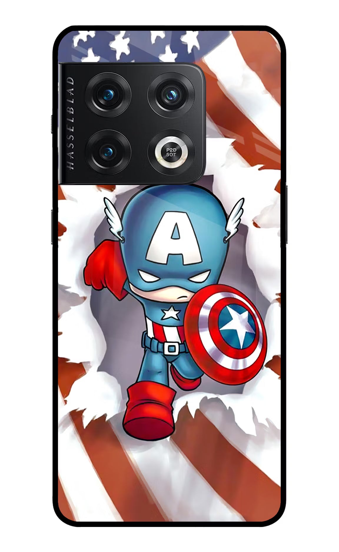 Captain America OnePlus 10 Pro 5G Glass Case Back Cover by Casekaro