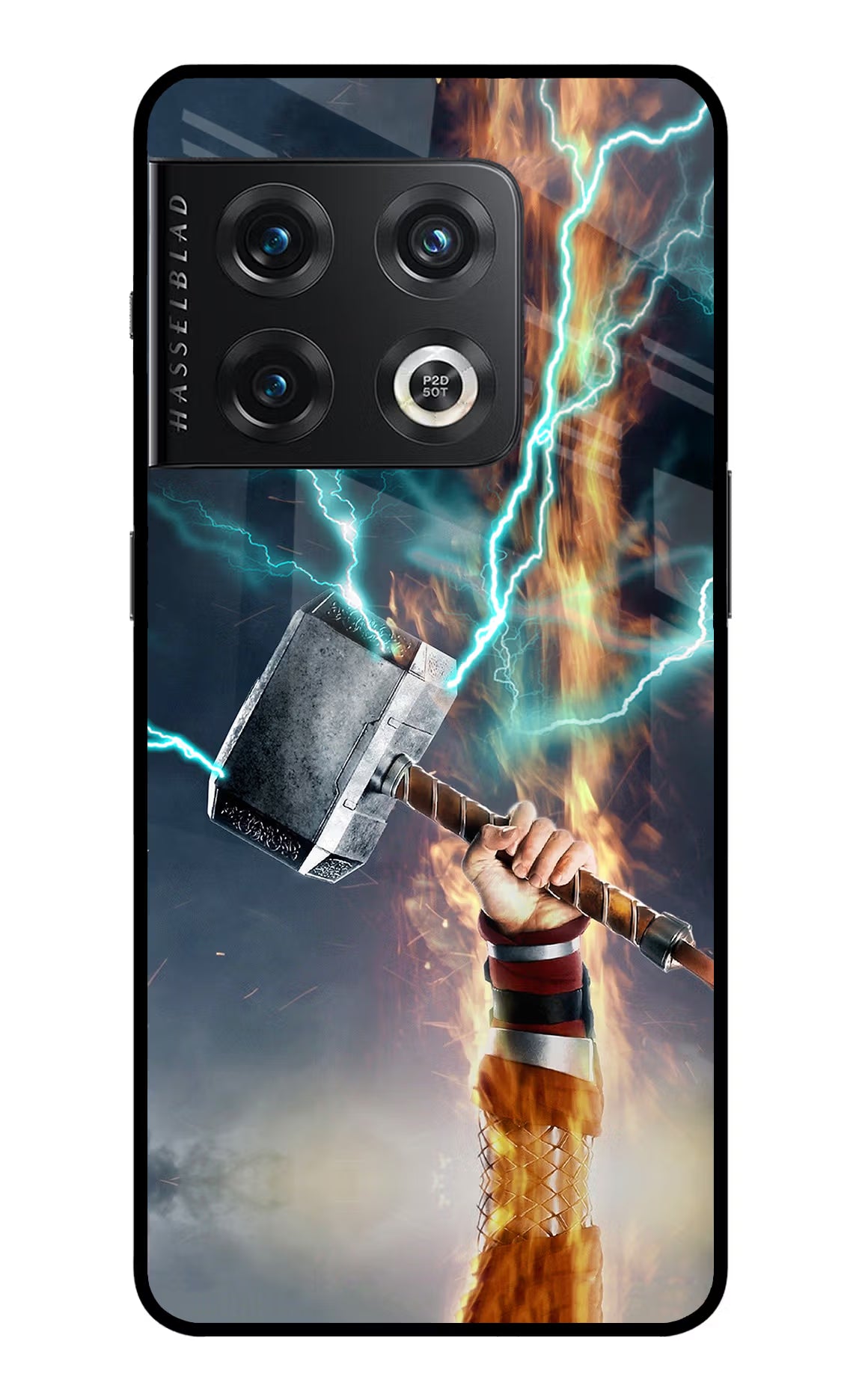Thor Hammer Mjolnir OnePlus 10 Pro 5G Glass Case Back Cover by Casekaro