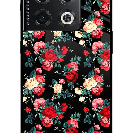 Rose Pattern OnePlus 10 Pro 5G Glass Case