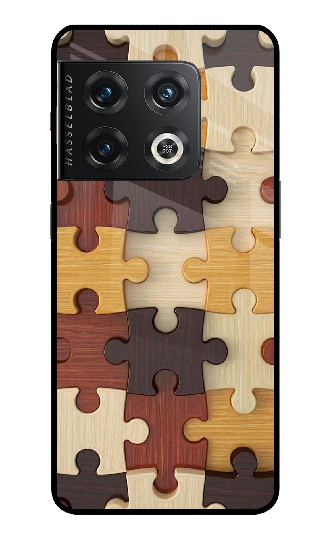 Wooden Puzzle OnePlus 10 Pro 5G Glass Case