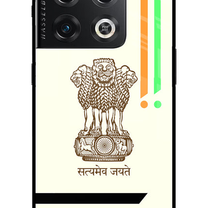Satyamev Jayate Brown Logo OnePlus 10 Pro 5G Glass Case