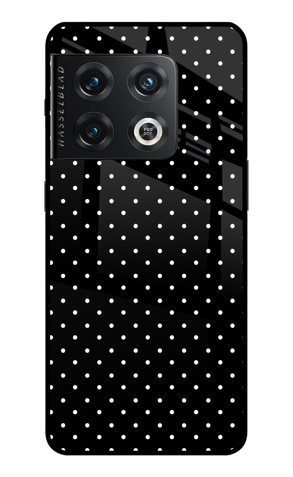 White Dots OnePlus 10 Pro 5G Glass Case Back Cover by Casekaro