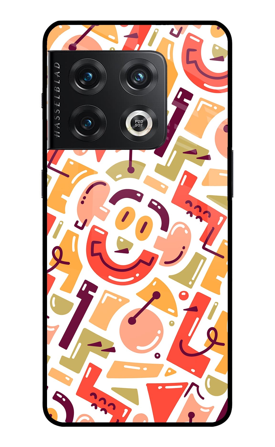 Doodle Pattern OnePlus 10 Pro 5G Glass Case