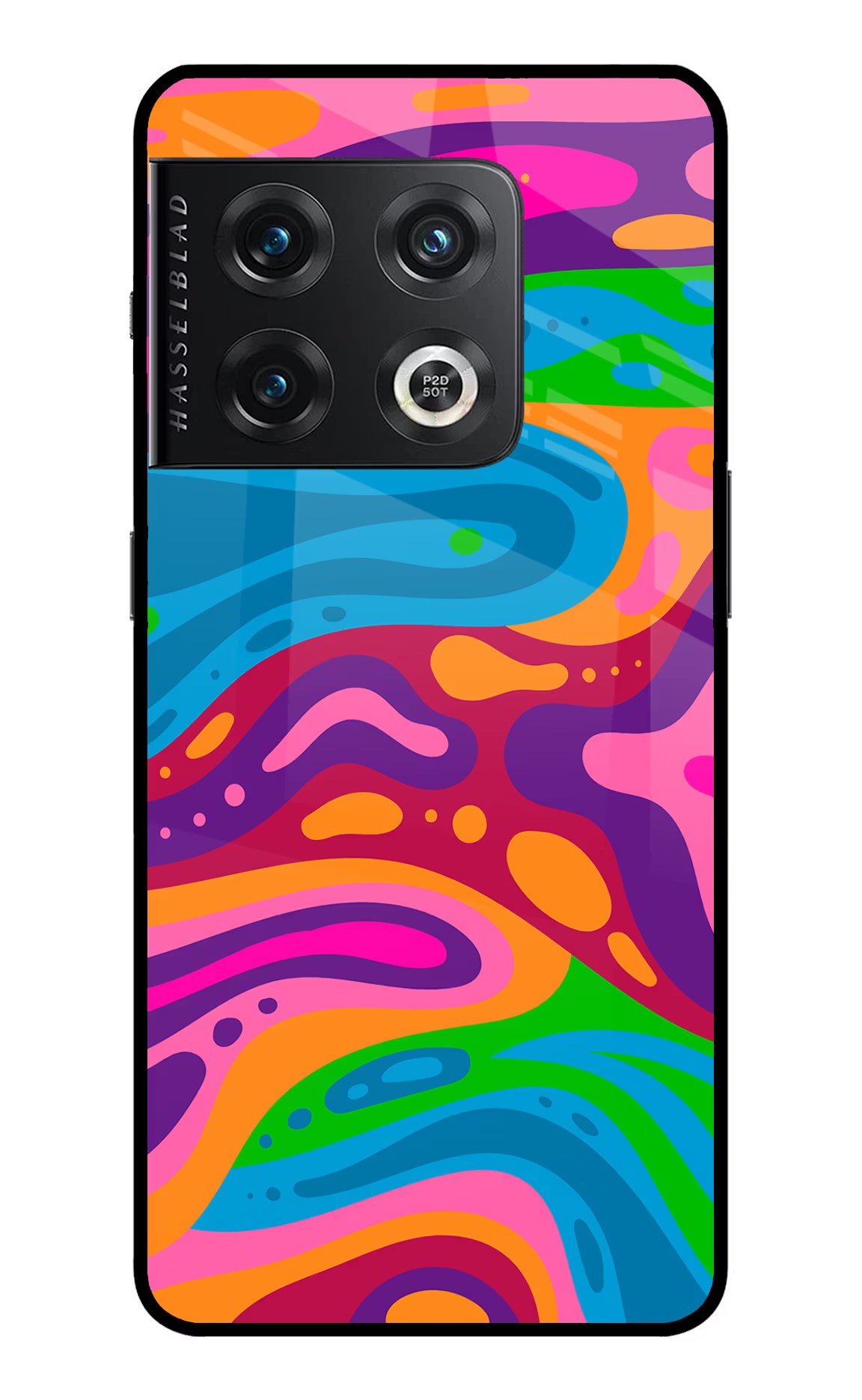 Trippy Pattern OnePlus 10 Pro 5G Glass Case Back Cover by Casekaro