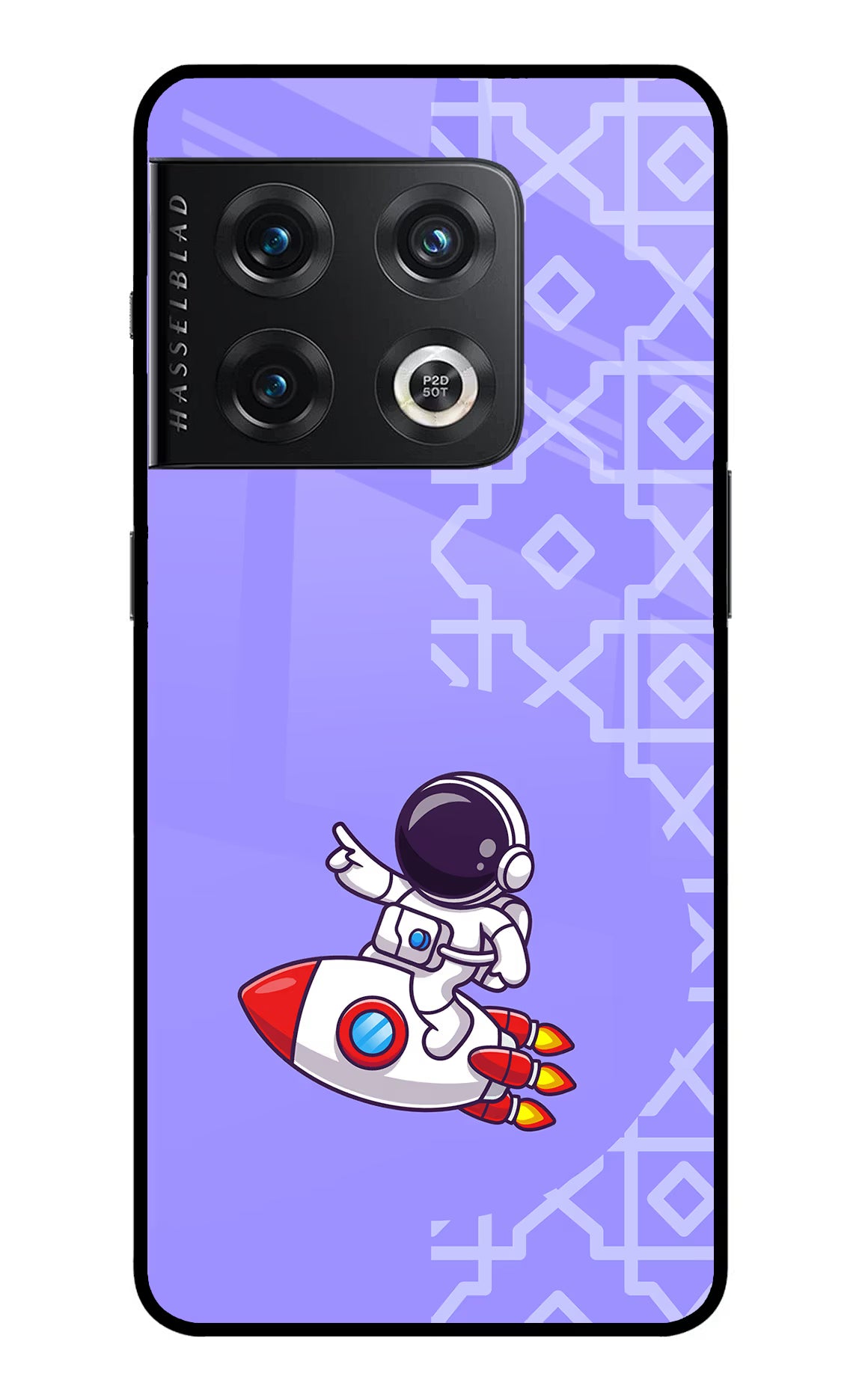 Cute Astronaut OnePlus 10 Pro 5G Glass Case Back Cover by Casekaro