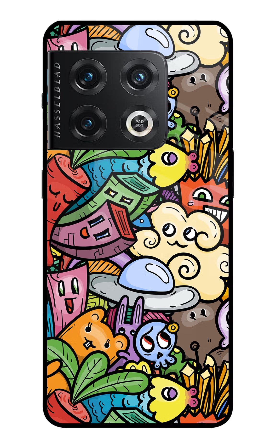 Veggie Doodle OnePlus 10 Pro 5G Glass Case Back Cover by Casekaro