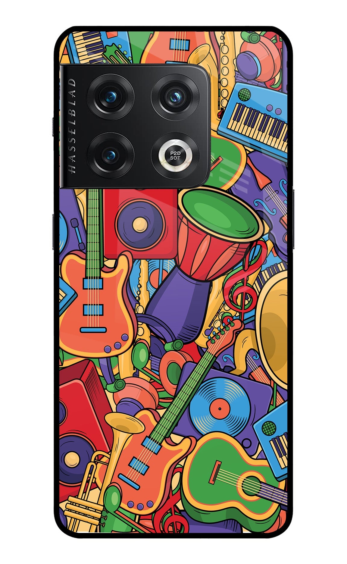 Music Instrument Doodle OnePlus 10 Pro 5G Back Cover