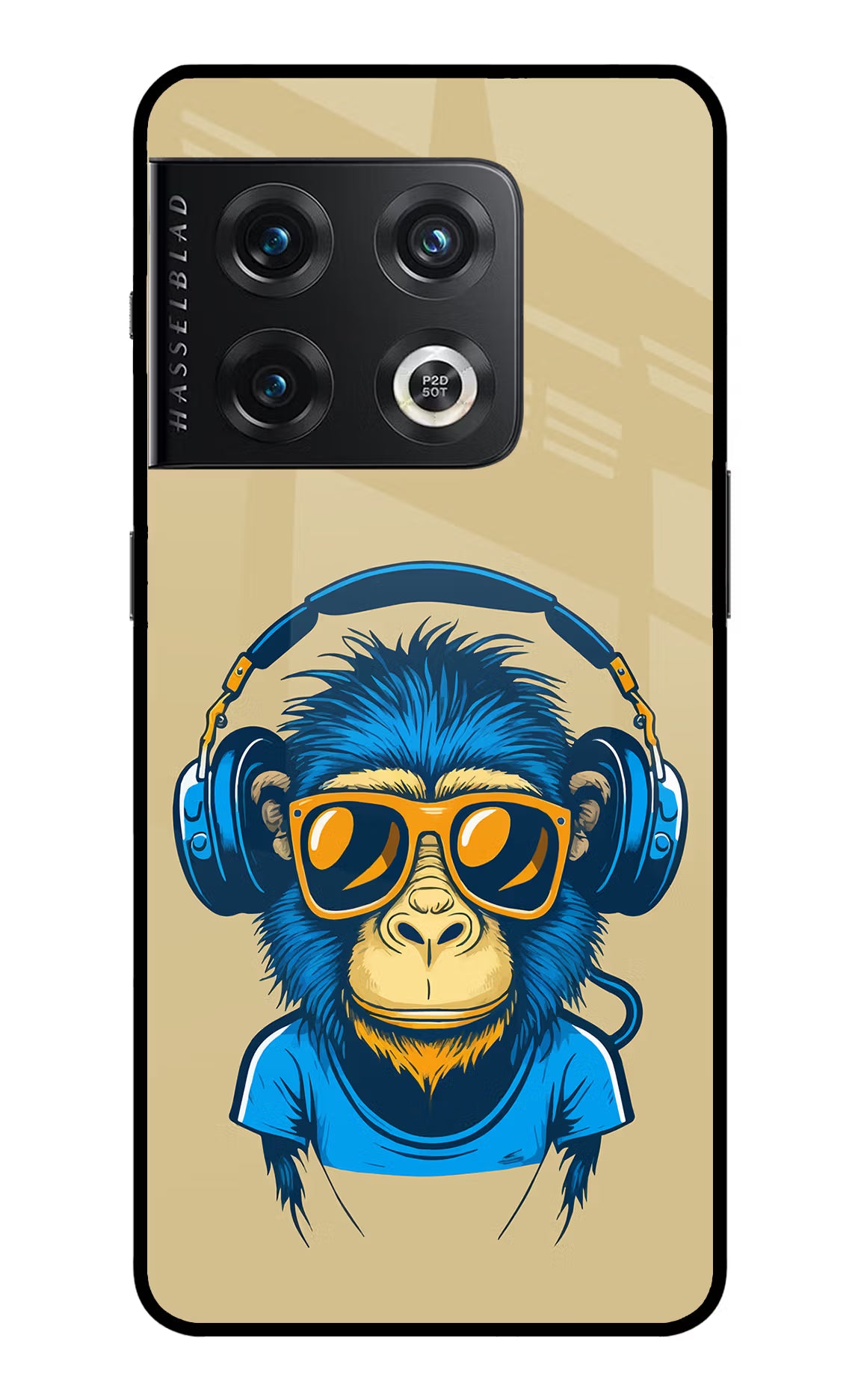 Monkey Headphone OnePlus 10 Pro 5G Glass Case Back Cover by Casekaro