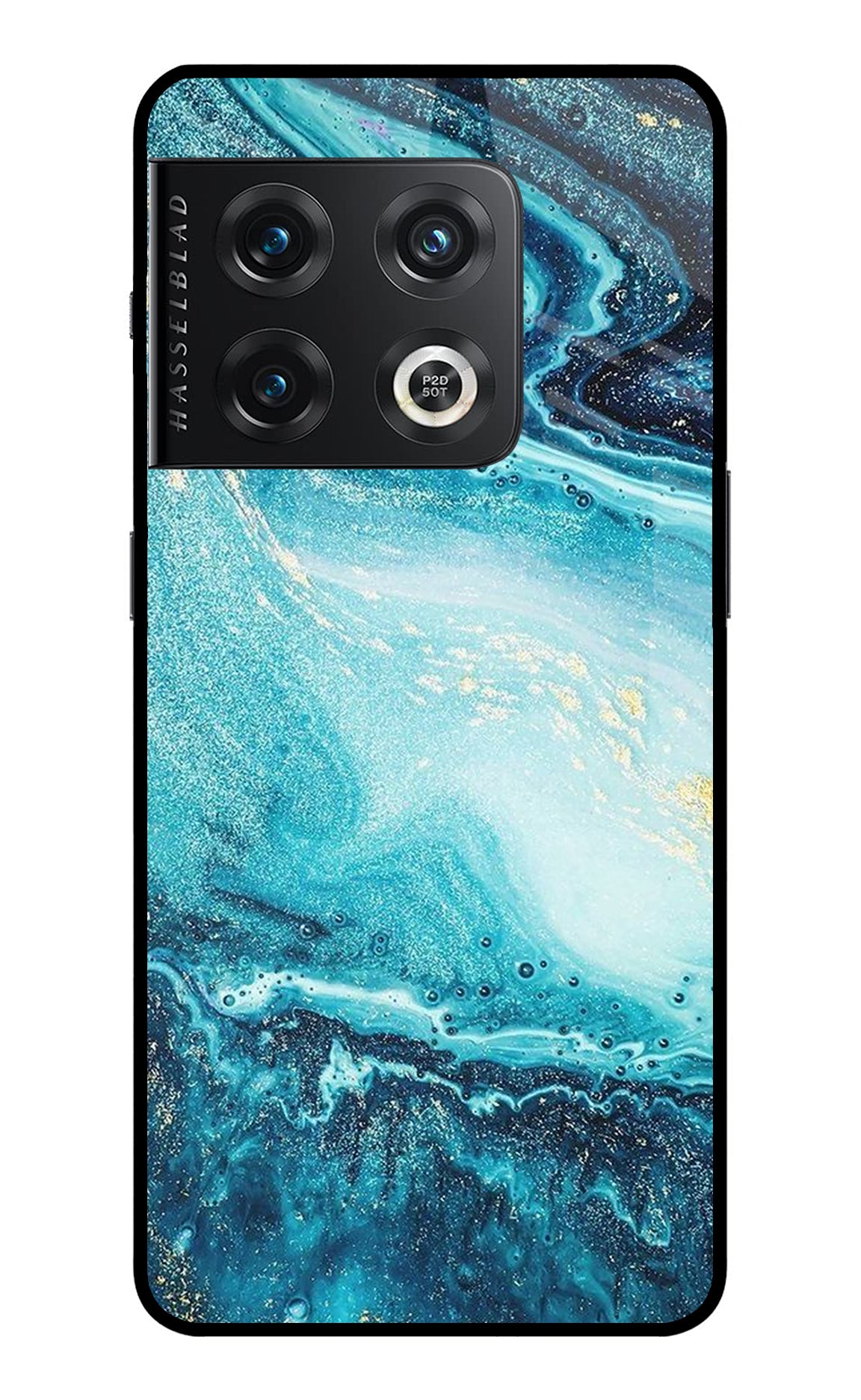 Blue Glitter Marble OnePlus 10 Pro 5G Glass Case