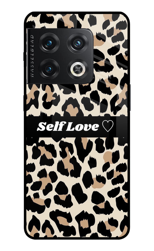 Leopard Print Self Love OnePlus 10 Pro 5G Glass Case