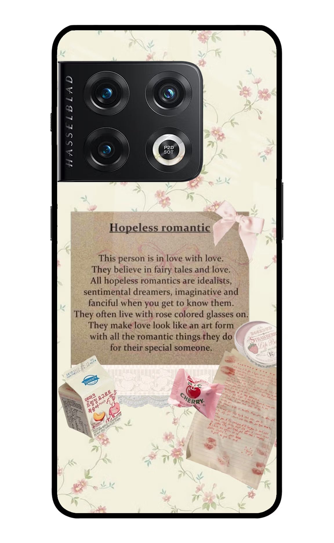 Hopeless Romantic OnePlus 10 Pro 5G Glass Case Back Cover by Casekaro