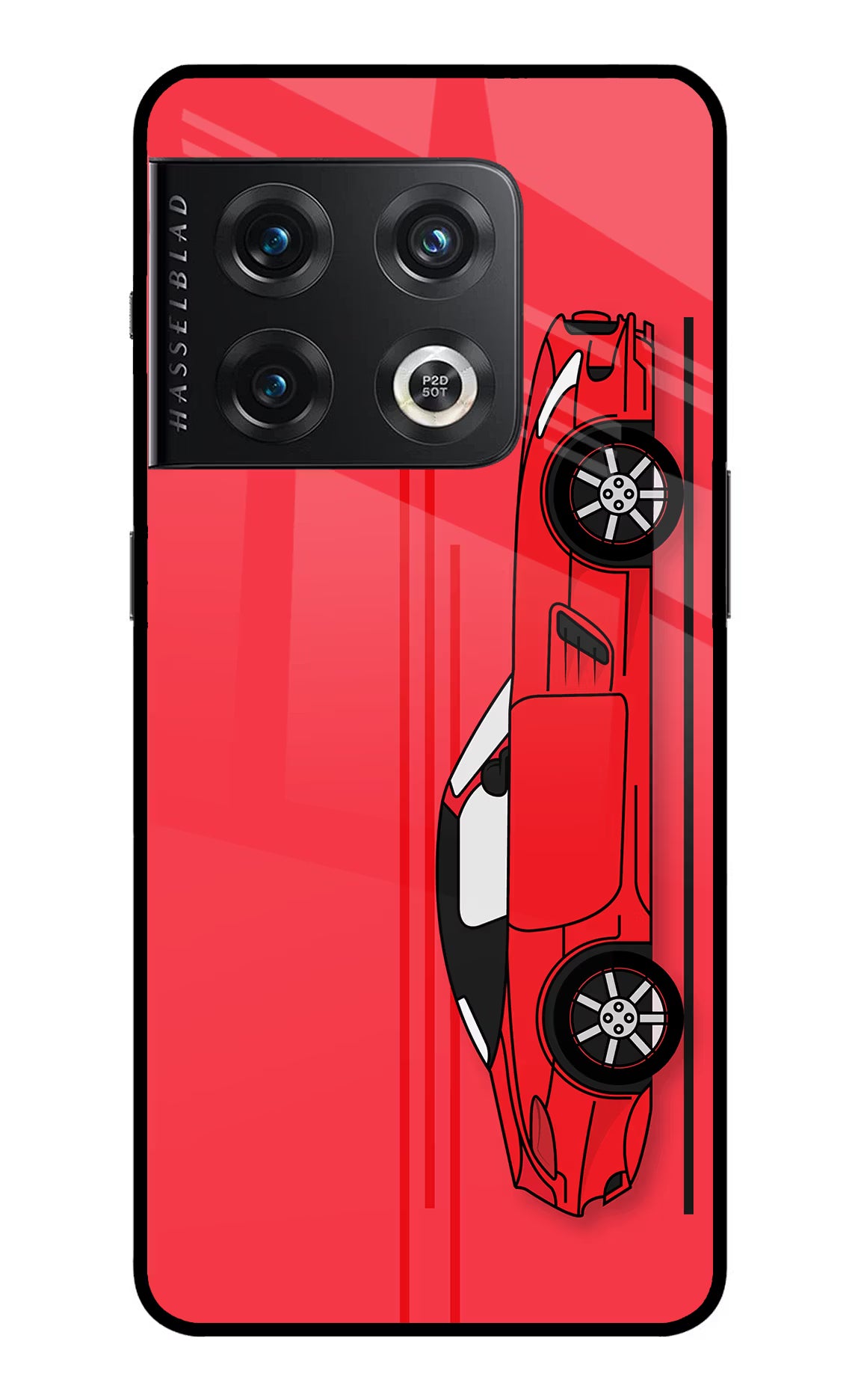 Red Velocity OnePlus 10 Pro 5G Glass Case Back Cover by Casekaro