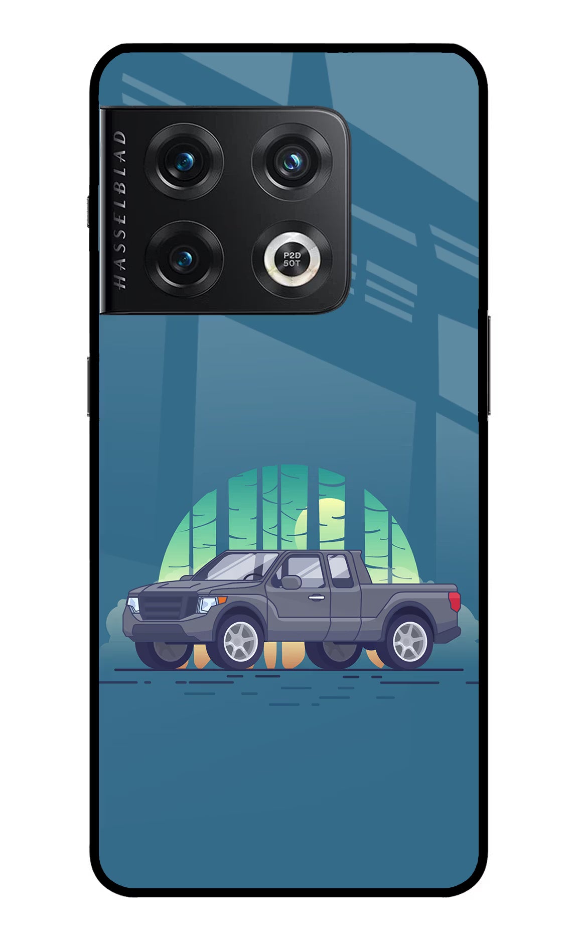 Retro Garage Vibe OnePlus 10 Pro 5G Glass Case Back Cover by Casekaro