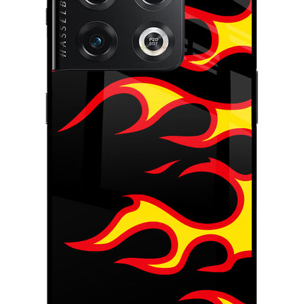Side Sweep Flames OnePlus 10 Pro 5G Glass Case