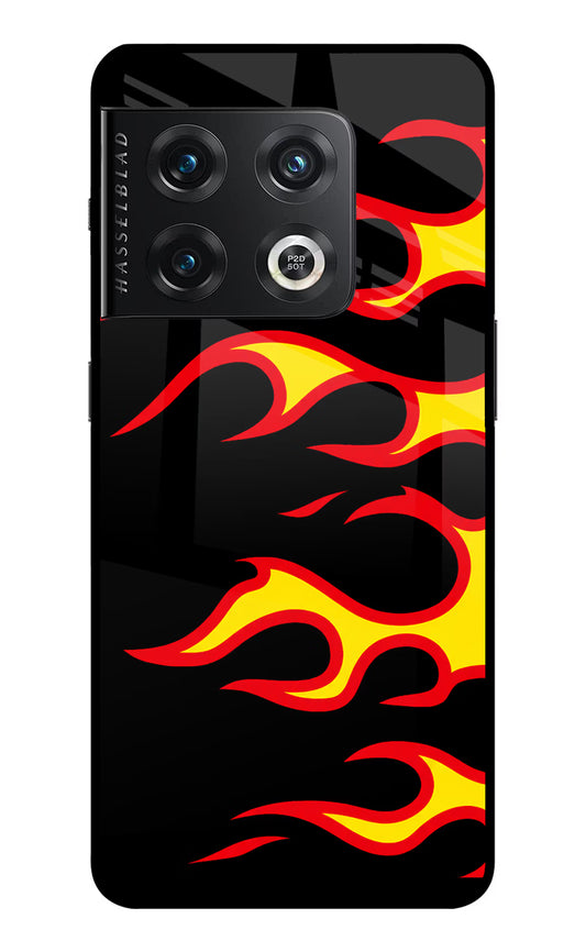 Side Sweep Flames OnePlus 10 Pro 5G Glass Case