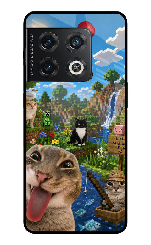 Minecraft Cat Chaos OnePlus 10 Pro 5G Glass Case