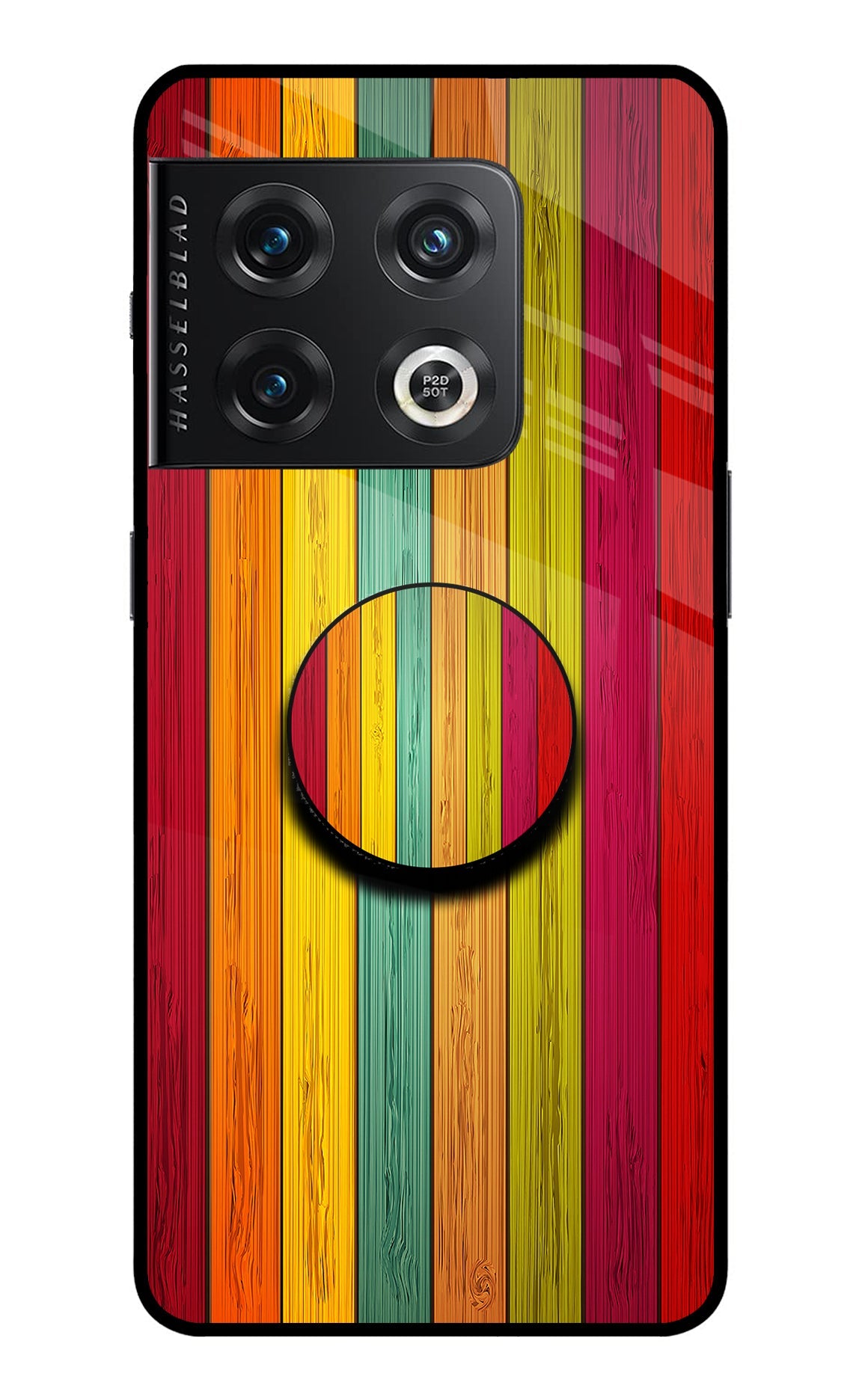 Multicolor Wooden OnePlus 10 Pro 5G Glass Case