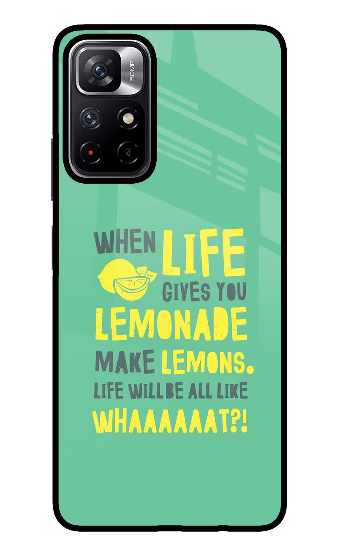 Quote Poco M4 Pro 5G Glass Case Back Cover by Casekaro