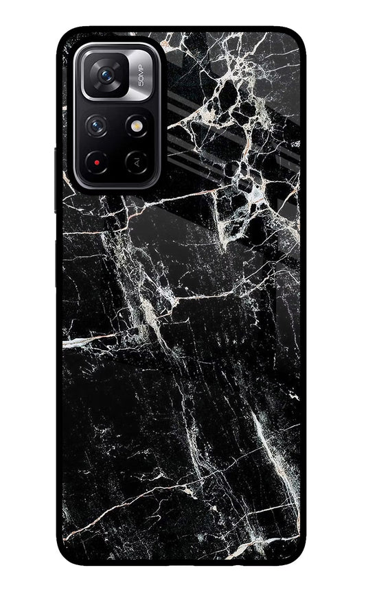 Black Marble Texture Poco M4 Pro 5G Glass Case