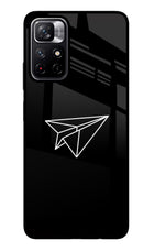 Paper Plane White Poco M4 Pro 5G Glass Case