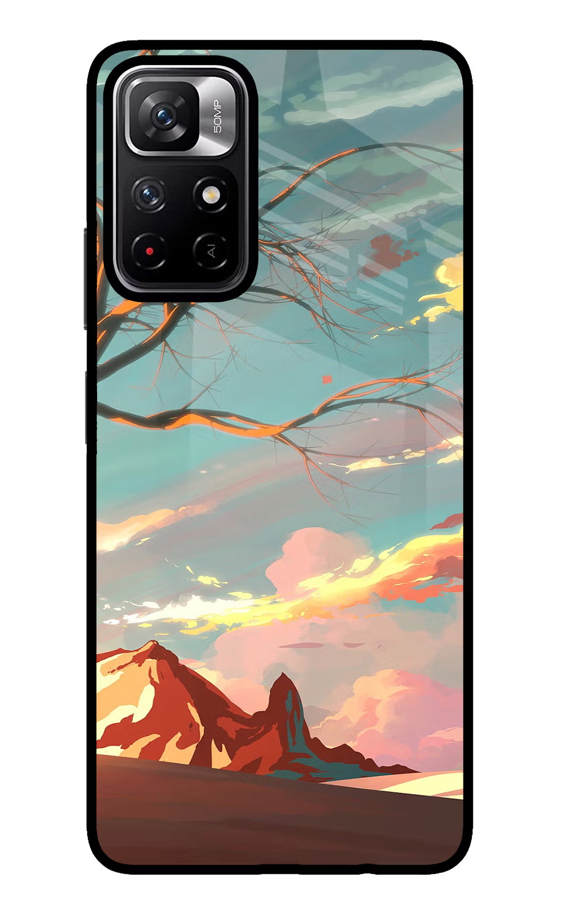 Scenery Poco M4 Pro 5G Glass Case