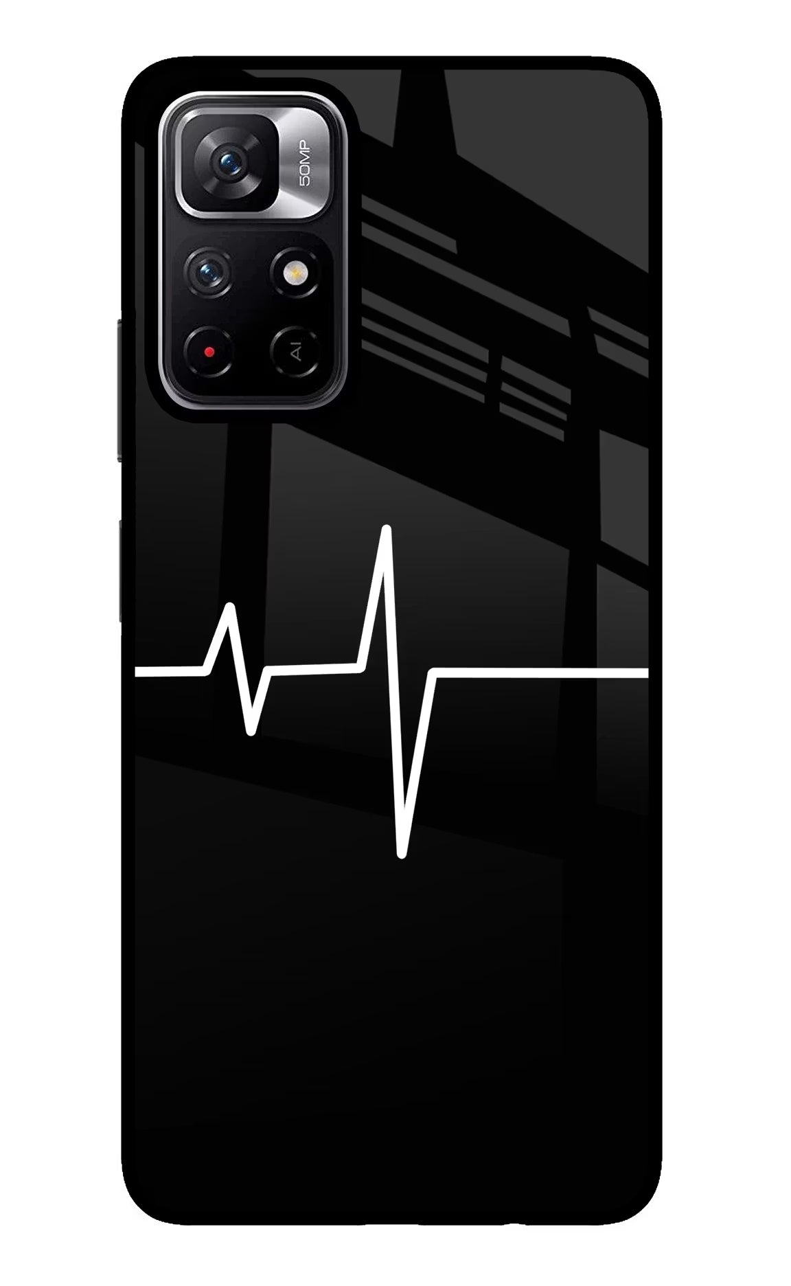 Heart Beats Poco M4 Pro 5G Glass Case Back Cover by Casekaro