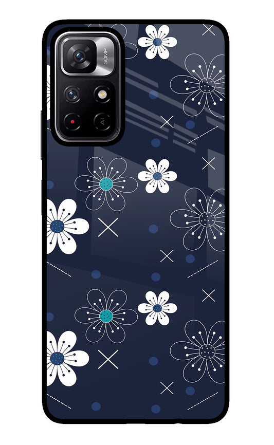 Flowers Poco M4 Pro 5G Glass Case