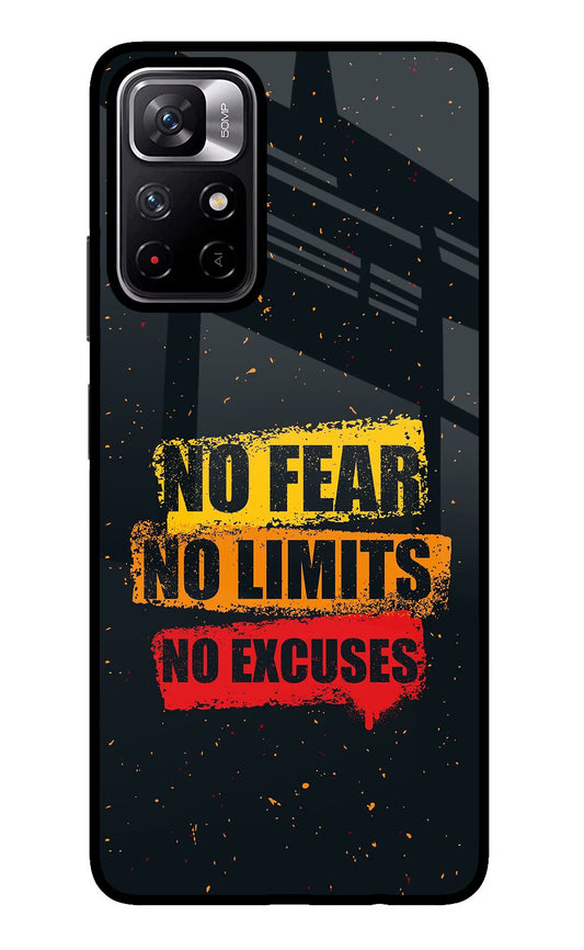 No Fear No Limits No Excuse Poco M4 Pro 5G Glass Case
