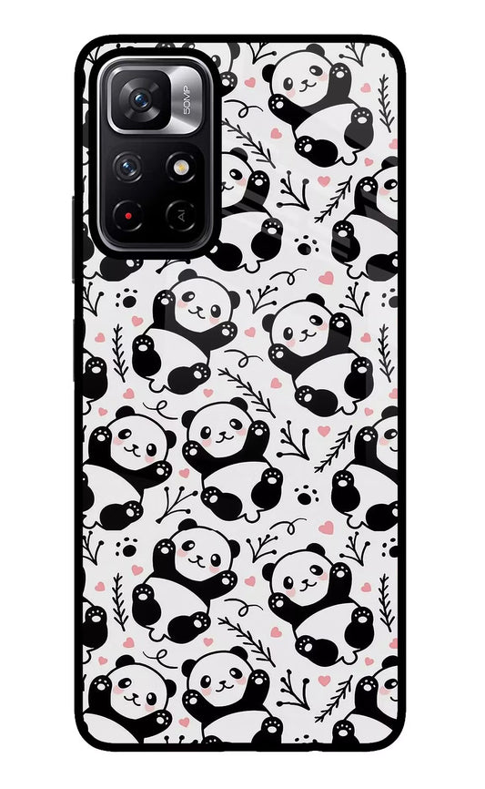 Cute Panda Poco M4 Pro 5G Glass Case