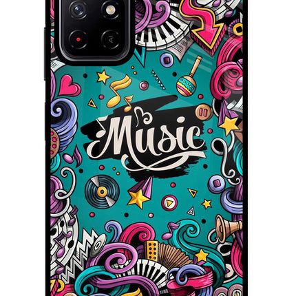 Music Graffiti Poco M4 Pro 5G Glass Case