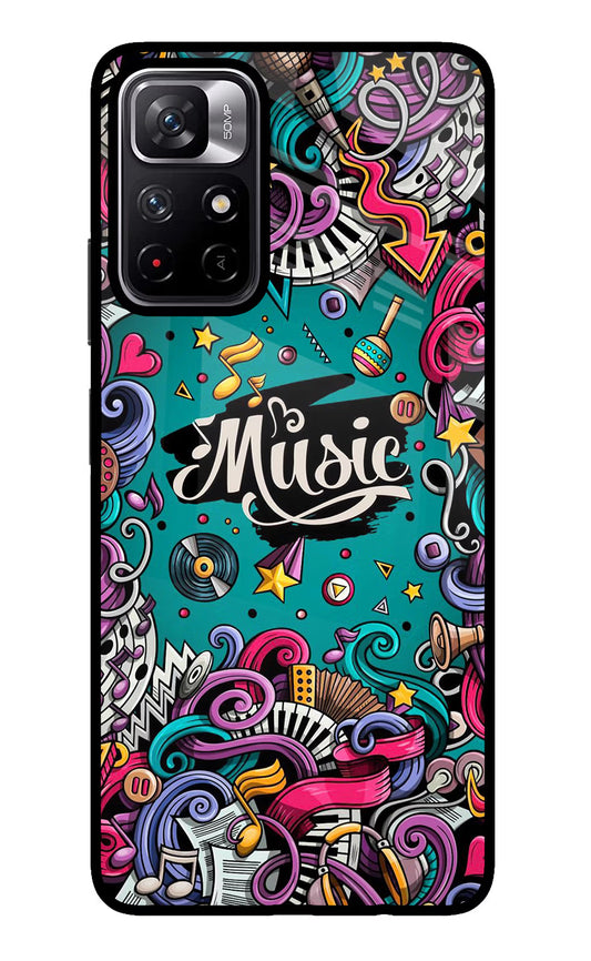 Music Graffiti Poco M4 Pro 5G Glass Case