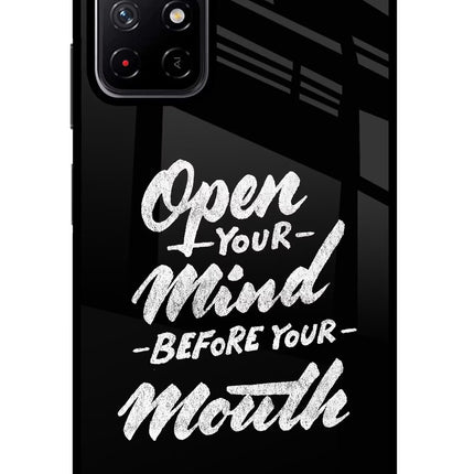 Open Your Mind Before Your Mouth Poco M4 Pro 5G Glass Case
