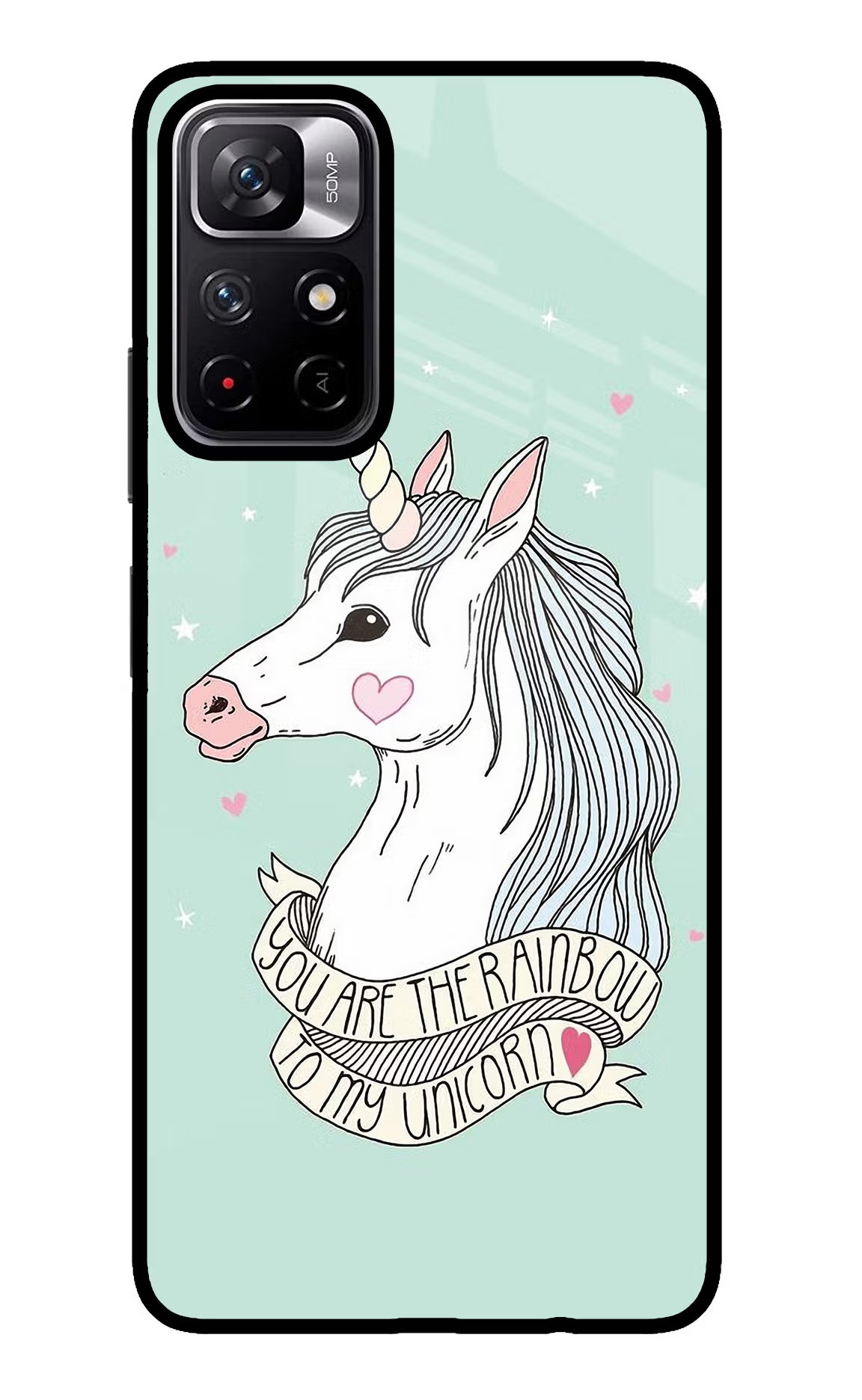 Unicorn Wallpaper Poco M4 Pro 5G Glass Case Back Cover by Casekaro