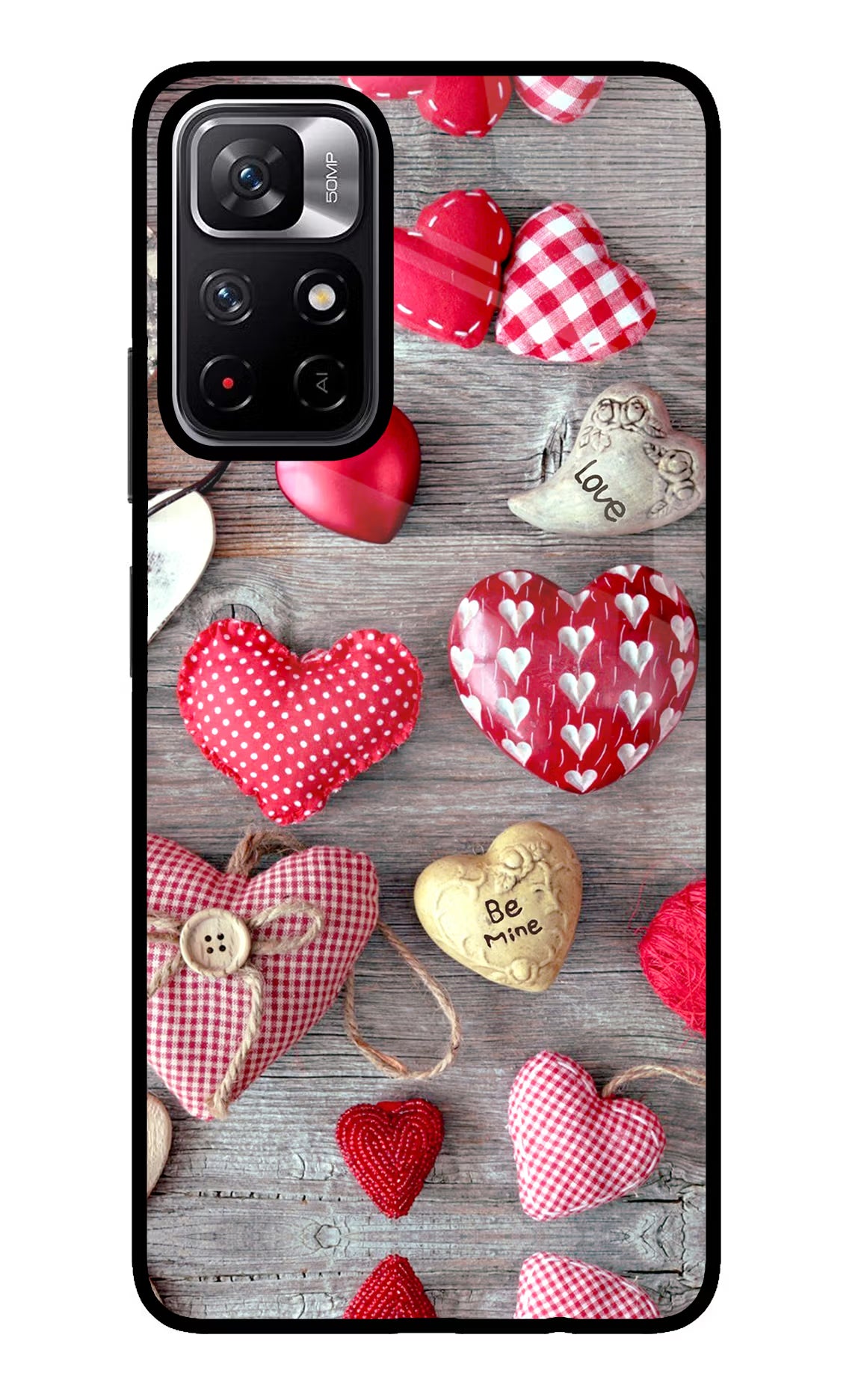 Love Wallpaper Poco M4 Pro 5G Glass Case Back Cover by Casekaro