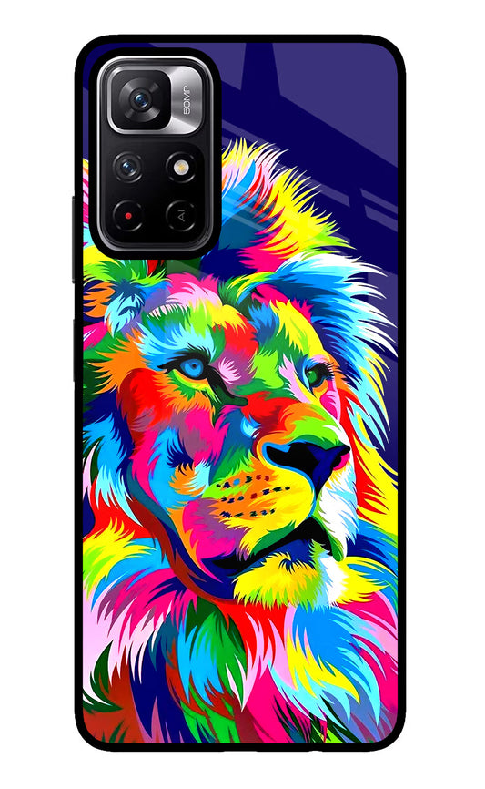 Vector Art Lion Poco M4 Pro 5G Glass Case