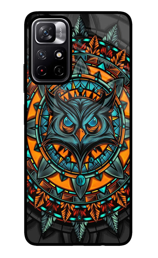 Angry Owl Art Poco M4 Pro 5G Glass Case