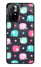 Elephants Poco M4 Pro 5G Glass Case