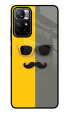 Sunglasses with Mustache Poco M4 Pro 5G Glass Case