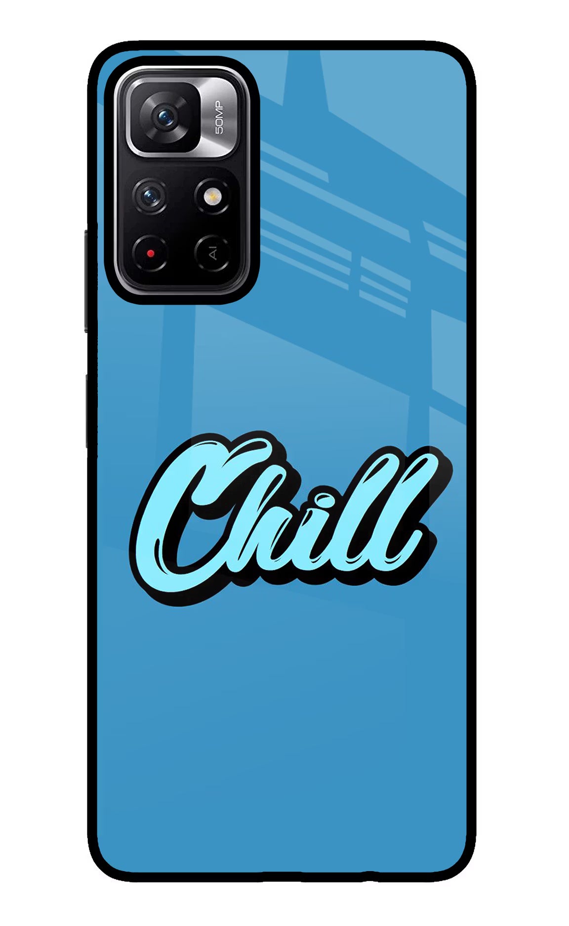 Chill Poco M4 Pro 5G Glass Case Back Cover by Casekaro