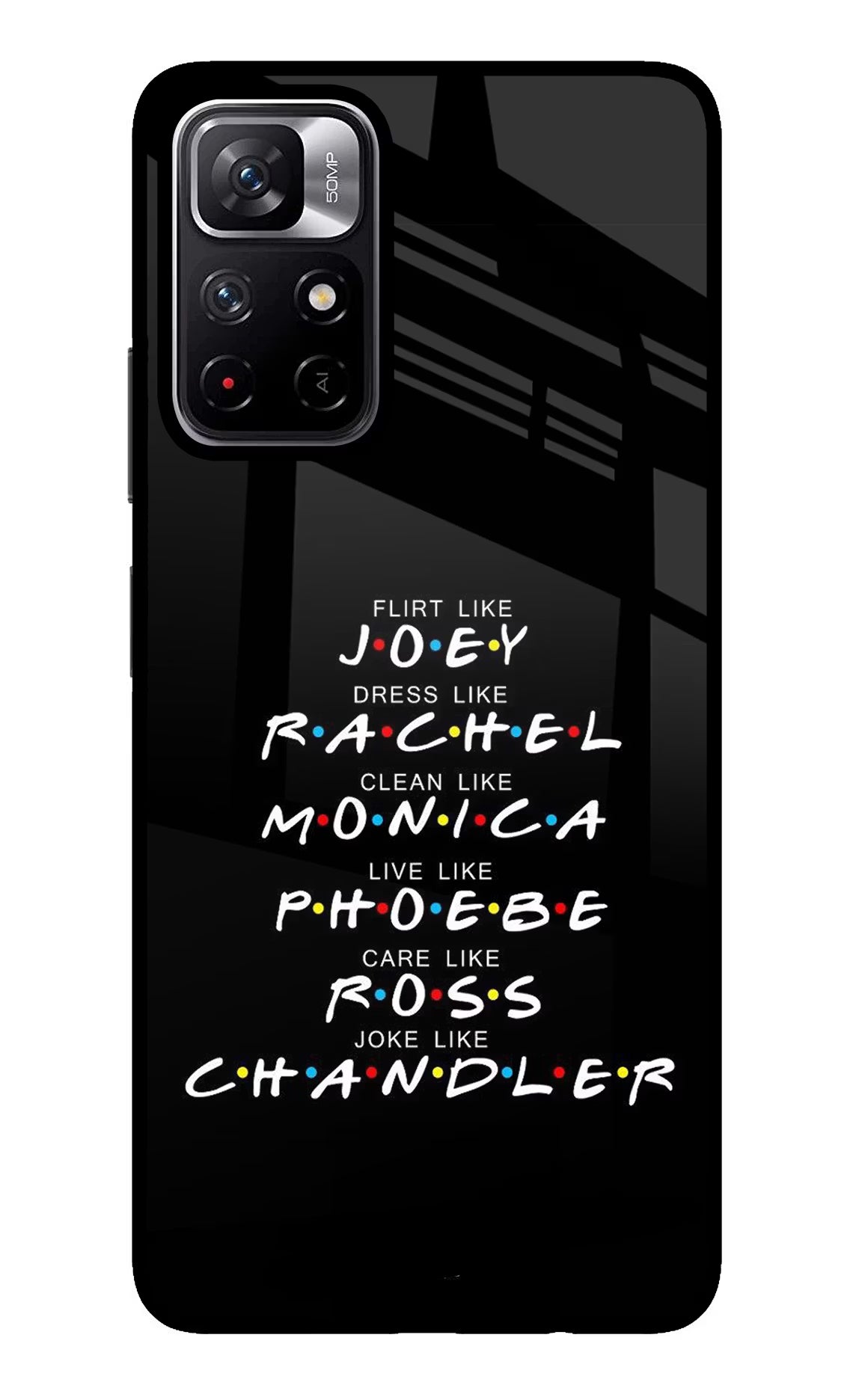 FRIENDS Character Poco M4 Pro 5G Glass Case
