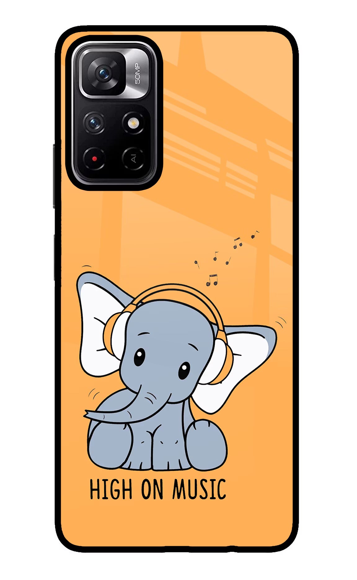 High On Music Poco M4 Pro 5G Glass Case
