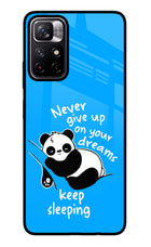 Keep Sleeping Poco M4 Pro 5G Glass Case Back Cover by Casekaro