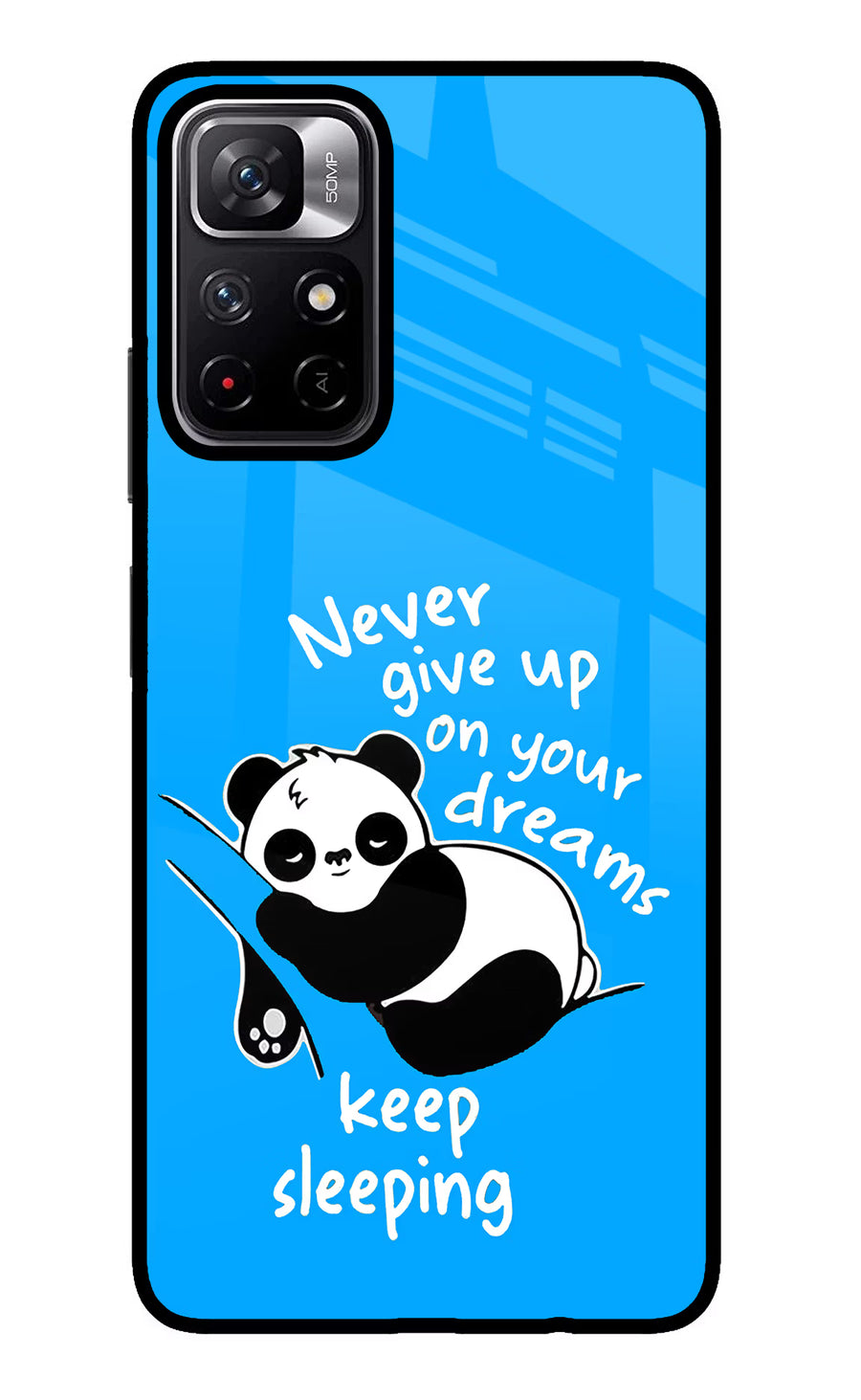 Keep Sleeping Poco M4 Pro 5G Back Cover, Glass case