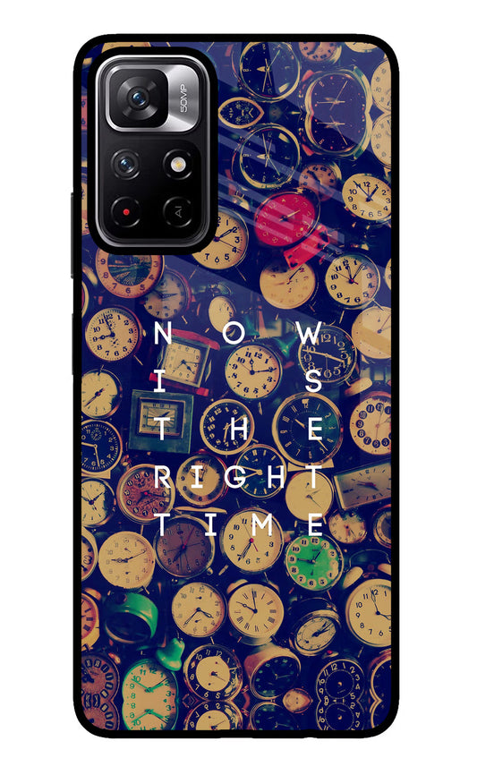 Now is the Right Time Quote Poco M4 Pro 5G Glass Case
